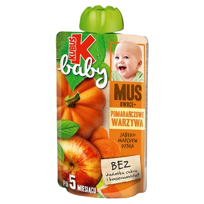 Kubuś Baby Mus po 5 miesiącu jabłko marchew dynia ZESTAW 6 x 100 g