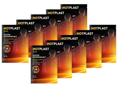 Plaster Rozgrzewający HOT-PLAST FORTE 12cm x 18cm 10 sztuk
