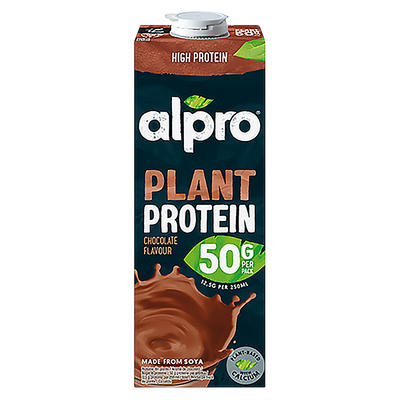 Alpro Napój sojowy o smaku czekoladowym proteinowy wysokobiałkowy ZESTAW 4 x 1 L