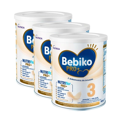Bebiko Pro+ 3 Odżywcza formuła na bazie mleka dla dzieci powyżej 1. roku życia ZESTAW 3 x 700 g