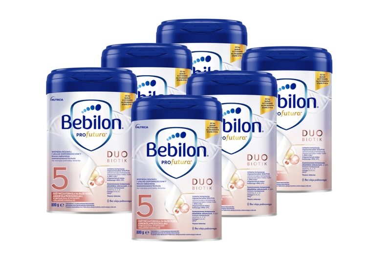 Bebilon PROfutura DUOBIOTIK 5 odżywcza formuła na bazie mleka po 3. roku życia ZESTAW 6 x 800 g