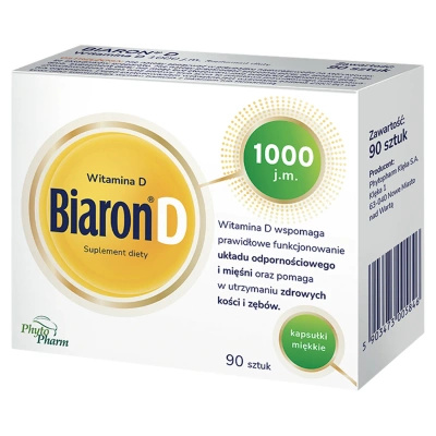 Bioaron Witamina D 1000 j.m. 90 kap.