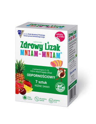 Zdrowy Lizak MNIAM-MNIAM odporność 7 szt + naklejka gratis