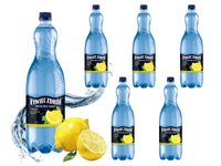 Żywiec Zdrój Mocny Gaz Napój gazowany i nuta cytryny-mięty ZESTAW 6 x 1,5 l