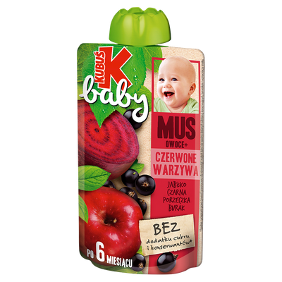 Kubuś Baby Mus po 6 miesiącu jabłko czarna porzeczka burak ZESTAW 6 x 100 g