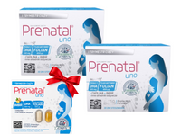 Prenatal UNO 1 trymestr CIĄŻA aktywny folian DHA 30 + 30 kapsułek 2 opakowania + GRATIS!