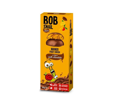 BOB SNAIL Przekąska mango mleczna czekolada 30g