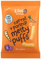 Ella's Kitchen BIO chipsy z marchewką i pasternakiem od 6. miesiąca życia ZESTAW 3 x 20 g