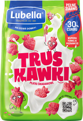 Lubella płatki śniadaniowe truskawkowe - 30 % cukru 230 g