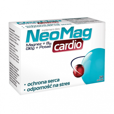 NeoMag CARDIO 50tab magnez, witamina B6, głóg, potas