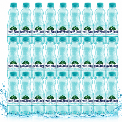 Żywiec Zdrój Delikatnie Musujący Woda źródlana ZESTAW 24 x 500 ml