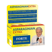 Asparaginian Extra forte MAGNEZ POTAS SKURCZE 50 tabletek
