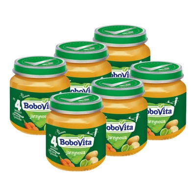 Obiadek dla dziecka BoboVita Zupka Jarzynowa  po 4. miesiącu ZESTAW 6x125g