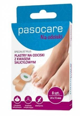 Pasocare plastry na odciski z kwasem salicylowym 8 sztuk