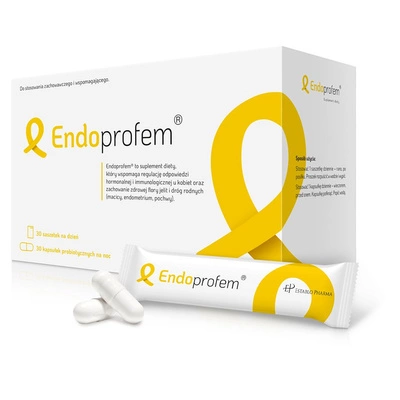 ENDOPROFEM suplement dla kobiet z endometriozą, równowaga hormonalna 30 kaps + 30 sasz