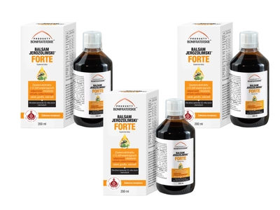 Produkty Bonifraterskie Balsam Jerozolimski Forte płyn ZESTAW 3 x 200 ml