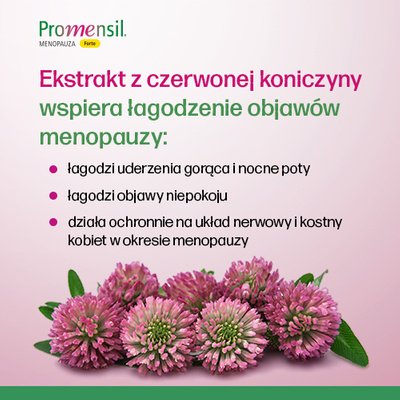 Promensil Forte menopauza łagodzi objawy 30 tabletek