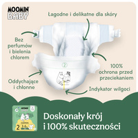 Moomin Baby 2 Newborn 3–6 kg (56 szt), eko pieluszki