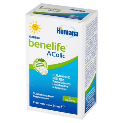 Humana benelife Suplement diety na kolkę AColic od urodzenia 30 ml