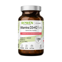 Biowen Witamina D3+K2 Forte ODPORNOŚĆ 12 000 IU 60 kapsułek