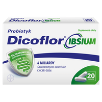 Dicoflor Ibsium dla dzieci dorosłych probiotyk jelito drażliwe 20 kapsułek