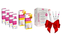 Zestaw Domowe Laboratorium Test owulacyjny LH 20 sztuk + Pink Test ciążowy płytkowy super czuły 2 sztuk