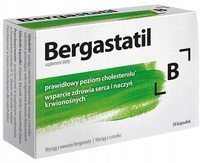 Aflofarm BERGASTATIL wyciąg z owoców bergamoty na CHOLESTEROL ZESTAW 2 x 30 kapsułek
