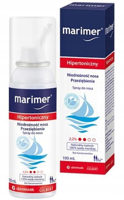 MARIMER Hipertoniczny Spray do nosa i gardła woda morska 100 ml