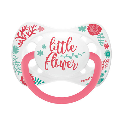 Canpol Zestaw smoczków uspokajających 23/954 silikon 0-6m symetryczny wild nature + cupcake różowe 2 sztuki