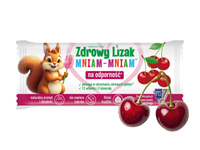 Zdrowy lizak dla dzieci mniam mniam z witaminami smak wiśniowy ŁEZKA 1 sztuka