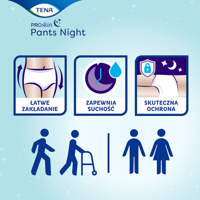 TENA Pants ProSkin Super Night L Majtki chłonne 30szt.