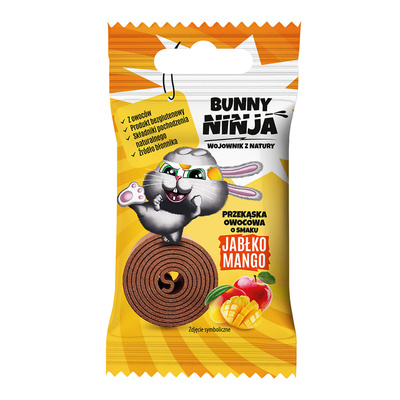 Bunny Ninja zestaw zdrowa przekąska owocowa 3 x 15g