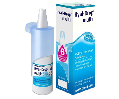 Hyal Drop Multi nawilżające krople do oczu i soczewek suche oczy 10 ml