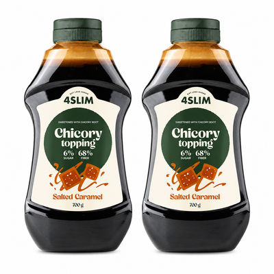 4Slim Polewa z cykorii niskowęglowodanowy topping słony karmel ZESTAW 2 x 700 g
