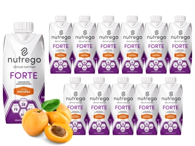 Nutrego Forte Morela żywność medyczna w płynie wysokobiałkowa ZESTAW 12 x 330 ml