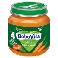 BoboVita Jabłka z marchewką po 4 miesiącu 125 g