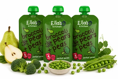 Ella's Kitchen BIO obiadek gruszka, groszek, brokuły ZESTAW 3 x 120 g