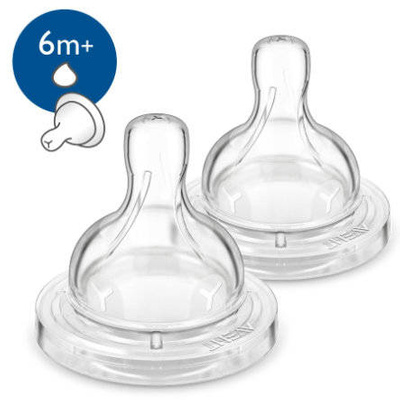AVENT Smoczek do butelki Classic+ 6m+ szybki 636/27 2szt