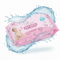 Bocioland mokre chusteczki wodne dla dzieci 99% wody 60 sztuk