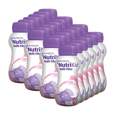 NutriKid Multi Fibre o smaku truskawkowym dla dzieci od 1. roku życia ZESTAW 24 x 200 ml