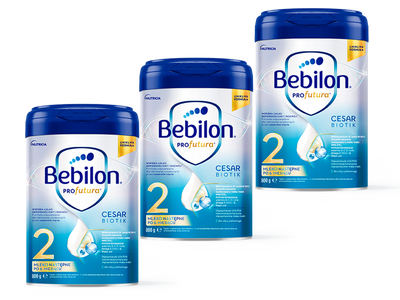Bebilon PROfutura CESARBIOTIK 2 mleko następne po 6. miesiącu życia dla dzieci urodzonych przez cesarskie cięcie ZESTAW 3 x  800 g