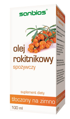 Sanbios Rokitnik Olej z rokitnika tłoczony na zimno naturalny 100 ml