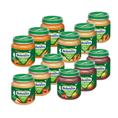 BoboVita Jabłka z marchewką deserek po 4 miesiącu 125g