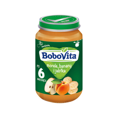 BoboVita  Jabłka, banany i pomarańcze deserek po 6. miesiącu 190g
