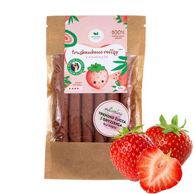Truskawkowe rollsy z witaminą D3 z lanoliny ZESTAW 5 x 50 g