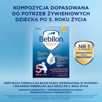 Bebilon 5 Advance Pronutra Junior odżywcza formuła na bazie mleka po 3. roku życia dla przedszkolaka 1000 g