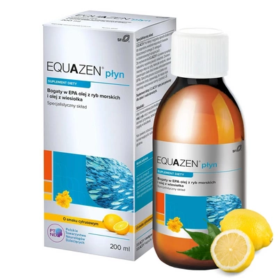 Equazen Eye Q płyn na koncentrację kwasy omega o smaku cytrynowym 200 ml