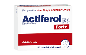 Actiferol Fe Forte dla kobiet w ciąży ŻELAZO KWAS FOLIOWY 60 kapsułek
