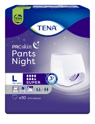 TENA Pants ProSkin Super Night L OTC Edition Majtki chłonne 10szt.