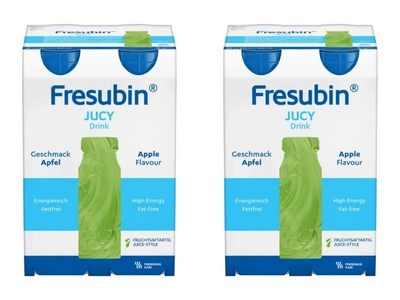 Fresubin Jucy Drink, smak jabłkowy, 8 x 200 ml. Żywność specjalnego przeznaczenia medycznego. Zaburzenia wchłaniania tłuszczu